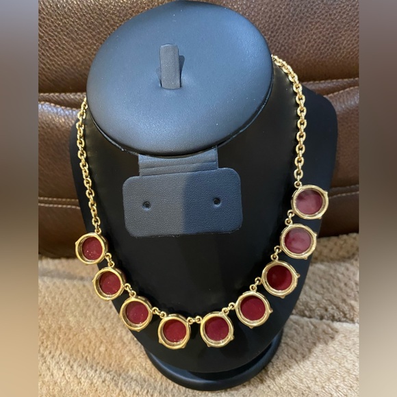 J Crew Maroon Necklace Adjustable Clasp - Picture 2 of 4